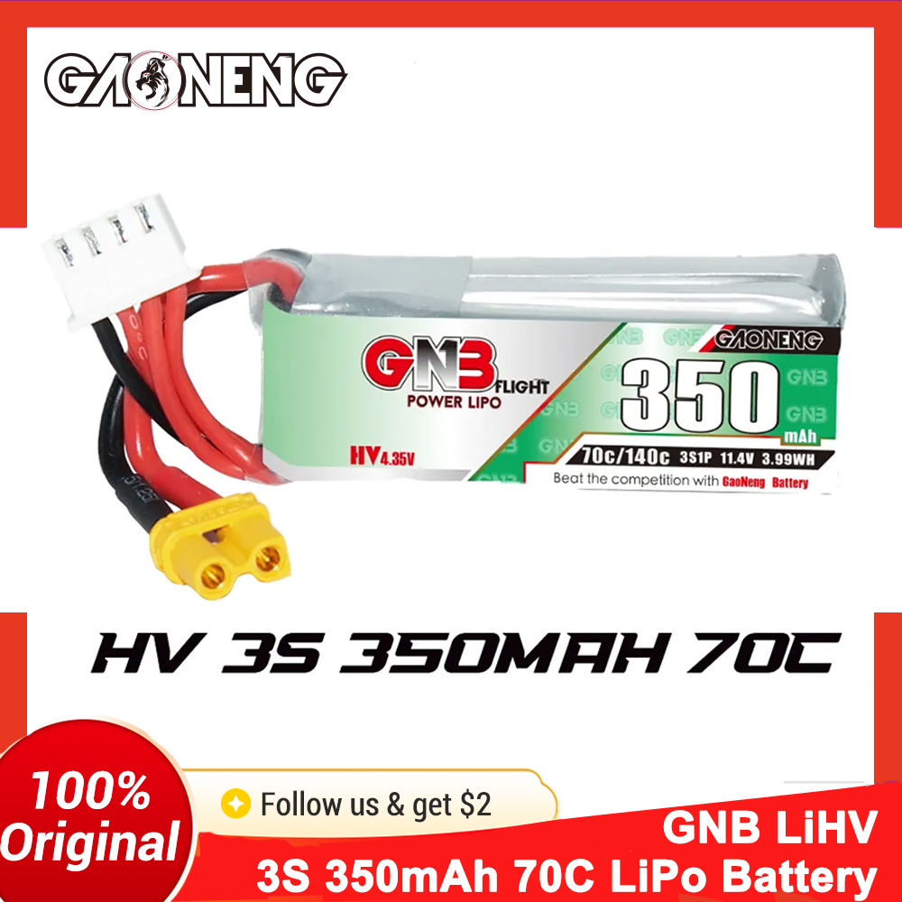 Gaoneng GNB 350mAh 3S 70C LiPo - Fpv Drone Goggles のレビューと価格