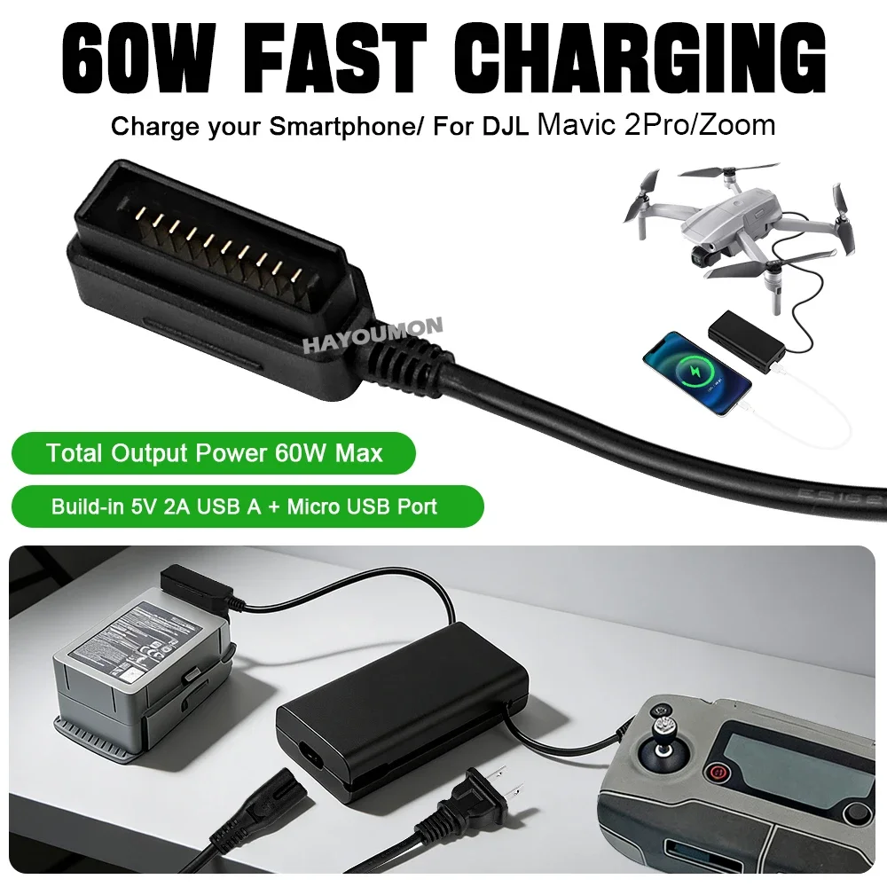 DJI Mavic 2 Pro/Zoom ドローンバッテリー - Fpv Drone Charger のレビューと価格