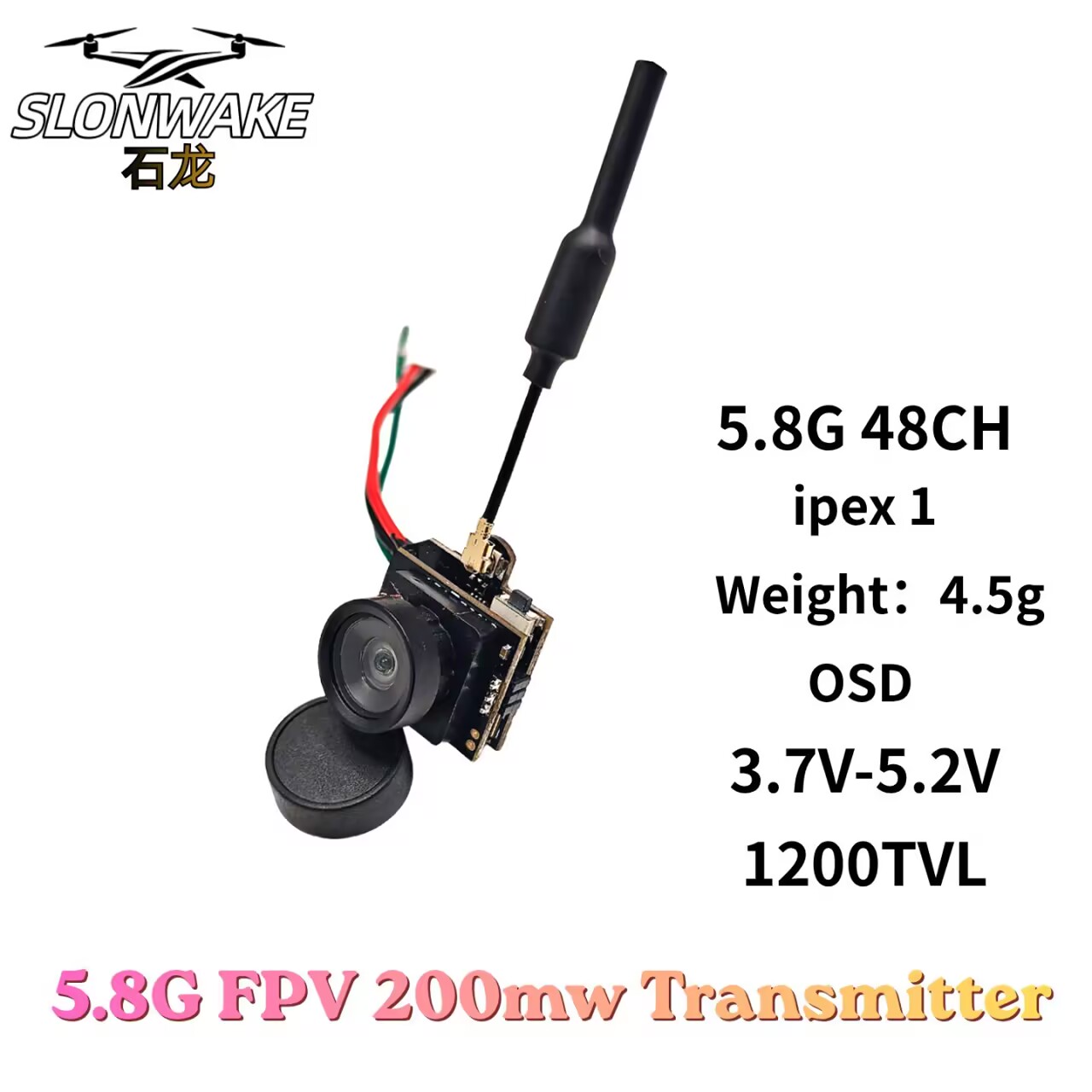 SLONWAKE 5.8G アナログ VTX 伝送カメラ オ - Fpv Drone Vtx のレビューと価格